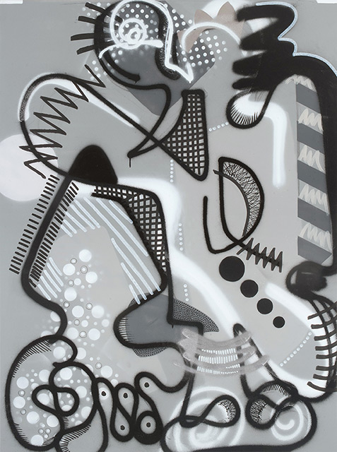 LIZZIE - Aérosol sur toile 130 x 97 cm - 2015