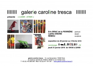 carton exposition à la galerie Caroline Tresca, Paris