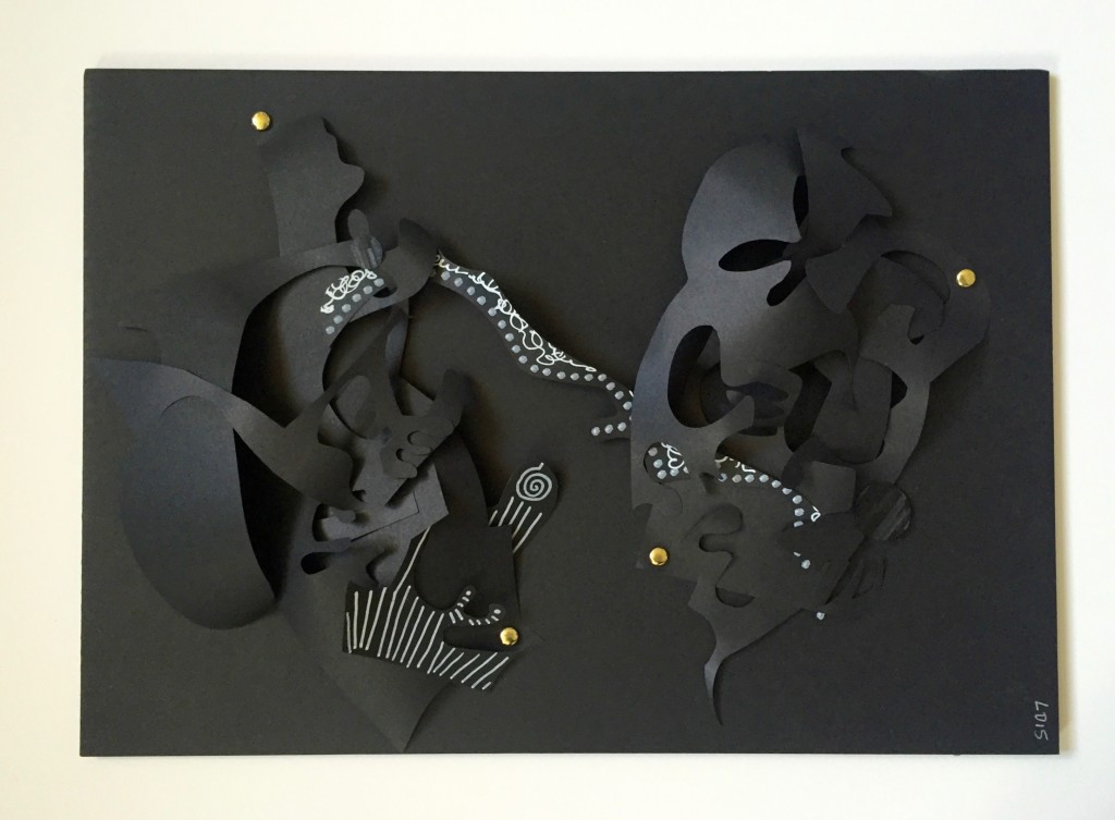 Série Noire III - Papiers découpés - 30 x 42 cm - 2016
