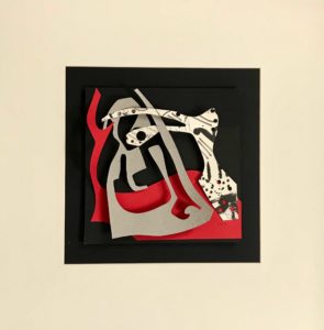 FLATLAND III - 03 - papiers découpés et encre noire - 2019 - 50 x 50 cm