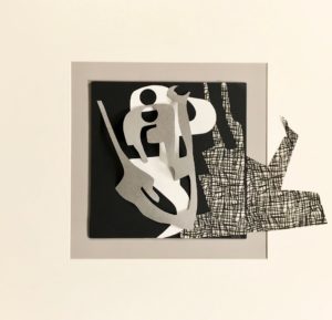FLATLAND III - 05 - papiers découpés et encre noire - 2019 - 50 x 50 cm