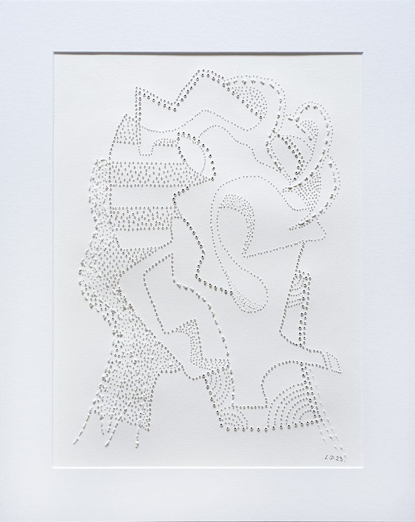 Tatouage - Aiguilles sur papier - 50x40 cm - 2023